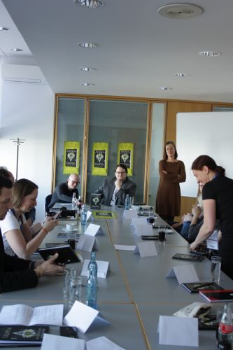 Treffen mit Sanderson, Journalisten und Blogger, Piper-Verlag © Eva Bergschneider