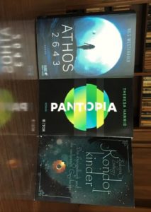 Phantastikpreis der Stadt Wetzlar - Shortlist 2022 © Klaudia Seibel, Athos 2643 oben, Pantopia Mitte, Kondorkinder unten